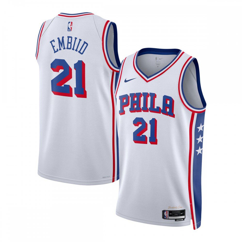 Joel Embiid Philadelphia 76ers Unisex Swingman Jersey - Association Edition - White-Pro Kit Vault | Brand New 26/27 Sports Jerseys